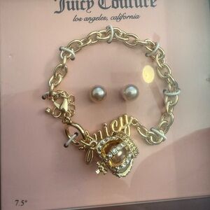 Juicy bracelet charm with earrings